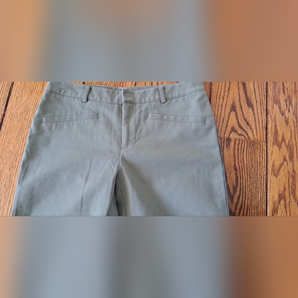 Club Monaco Ankle Crop Dress Pant Olive Green - Picture 4 of 5